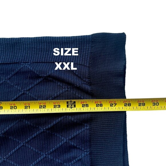 LCR Mens Ribbed Sweater Navy Blue Colorblock Slim Fit Shawl Collar Various Sizes - Picture 16 of 16